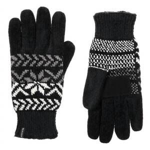 NEW ISOTONER women’s chenille snowflake gloves in black